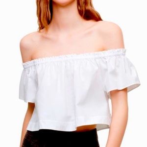 Aritzia Wilfred Off Shoulder Ruffle top